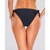 imageHolipick Bikini Bottoms for Women String Swim Bottom Adjustable Side Tie Bikini Bottom Low Rise Swimsuit BottomBlackwide