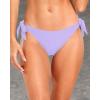 imageHolipick Bikini Bottoms for Women String Swim Bottom Adjustable Side Tie Bikini Bottom Low Rise Swimsuit BottomLight Purplewide