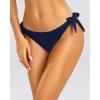 imageHolipick Bikini Bottoms for Women String Swim Bottom Adjustable Side Tie Bikini Bottom Low Rise Swimsuit BottomNavy Bluewide