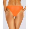 imageHolipick Bikini Bottoms for Women String Swim Bottom Adjustable Side Tie Bikini Bottom Low Rise Swimsuit BottomOrangewide
