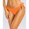 imageHolipick Bikini Bottoms for Women String Swim Bottom Adjustable Side Tie Bikini Bottom Low Rise Swimsuit BottomOrangewide