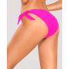 imageHolipick Bikini Bottoms for Women String Swim Bottom Adjustable Side Tie Bikini Bottom Low Rise Swimsuit BottomPinkwide