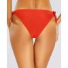imageHolipick Bikini Bottoms for Women String Swim Bottom Adjustable Side Tie Bikini Bottom Low Rise Swimsuit BottomRedwide