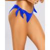 imageHolipick Bikini Bottoms for Women String Swim Bottom Adjustable Side Tie Bikini Bottom Low Rise Swimsuit BottomRoyal Bluewide