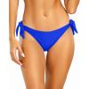 imageHolipick Bikini Bottoms for Women String Swim Bottom Adjustable Side Tie Bikini Bottom Low Rise Swimsuit BottomRoyal Bluewide
