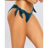 imageHolipick Bikini Bottoms for Women String Swim Bottom Adjustable Side Tie Bikini Bottom Low Rise Swimsuit BottomTealwide