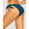 imageHolipick Bikini Bottoms for Women String Swim Bottom Adjustable Side Tie Bikini Bottom Low Rise Swimsuit BottomTealwide