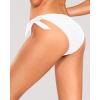 imageHolipick Bikini Bottoms for Women String Swim Bottom Adjustable Side Tie Bikini Bottom Low Rise Swimsuit BottomWhitewide