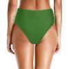 imageHolipick High Waisted Bikini Bottoms  V Cut Bathing Suit Bottom Moderate Coverage Swim BottomGreen