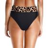 imageHolipick High Waisted Bikini Bottoms  V Cut Bathing Suit Bottom Moderate Coverage Swim BottomLeopard