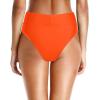 imageHolipick High Waisted Bikini Bottoms  V Cut Bathing Suit Bottom Moderate Coverage Swim BottomOrange