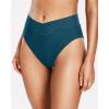 imageHolipick High Waisted Bikini Bottoms  V Cut Bathing Suit Bottom Moderate Coverage Swim BottomTeal