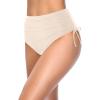 imageHolipick Swimsuit Bottoms for Women  High Waisted Bikini Bottoms Tie Side Tummy Control Bathing Suit BottomBeige