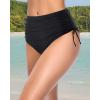 imageHolipick Swimsuit Bottoms for Women  High Waisted Bikini Bottoms Tie Side Tummy Control Bathing Suit BottomBlack 1