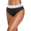 imageHolipick Swimsuit Bottoms for Women  High Waisted Bikini Bottoms Tie Side Tummy Control Bathing Suit BottomBlack White 1