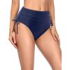 imageHolipick Swimsuit Bottoms for Women  High Waisted Bikini Bottoms Tie Side Tummy Control Bathing Suit BottomBlue