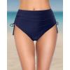 imageHolipick Swimsuit Bottoms for Women  High Waisted Bikini Bottoms Tie Side Tummy Control Bathing Suit BottomBlue