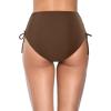 imageHolipick Swimsuit Bottoms for Women  High Waisted Bikini Bottoms Tie Side Tummy Control Bathing Suit BottomBrown