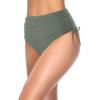 imageHolipick Swimsuit Bottoms for Women  High Waisted Bikini Bottoms Tie Side Tummy Control Bathing Suit BottomCeladon