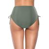 imageHolipick Swimsuit Bottoms for Women  High Waisted Bikini Bottoms Tie Side Tummy Control Bathing Suit BottomCeladon