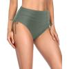 imageHolipick Swimsuit Bottoms for Women  High Waisted Bikini Bottoms Tie Side Tummy Control Bathing Suit BottomCeladon