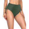 imageHolipick Swimsuit Bottoms for Women  High Waisted Bikini Bottoms Tie Side Tummy Control Bathing Suit BottomGreen