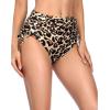 imageHolipick Swimsuit Bottoms for Women  High Waisted Bikini Bottoms Tie Side Tummy Control Bathing Suit BottomLeopard