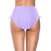 imageHolipick Swimsuit Bottoms for Women  High Waisted Bikini Bottoms Tie Side Tummy Control Bathing Suit BottomLight Purple