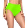 imageHolipick Swimsuit Bottoms for Women  High Waisted Bikini Bottoms Tie Side Tummy Control Bathing Suit BottomNeon Green