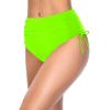 imageHolipick Swimsuit Bottoms for Women  High Waisted Bikini Bottoms Tie Side Tummy Control Bathing Suit BottomNeon Green
