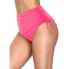 imageHolipick Swimsuit Bottoms for Women  High Waisted Bikini Bottoms Tie Side Tummy Control Bathing Suit BottomPink
