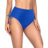 imageHolipick Swimsuit Bottoms for Women  High Waisted Bikini Bottoms Tie Side Tummy Control Bathing Suit BottomRoyal Blue