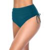 imageHolipick Swimsuit Bottoms for Women  High Waisted Bikini Bottoms Tie Side Tummy Control Bathing Suit BottomTeal