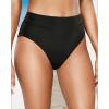 imageHolipick Women Bathing Suit Bottoms  High Waisted Bikini Bottoms Full Coverage Tummy Control Swim BottomBlack 1