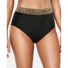 imageHolipick Women Bathing Suit Bottoms  High Waisted Bikini Bottoms Full Coverage Tummy Control Swim BottomBlack Sequin