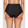 imageHolipick Women Bathing Suit Bottoms  High Waisted Bikini Bottoms Full Coverage Tummy Control Swim BottomBlack Tie
