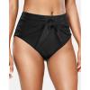 imageHolipick Women Bathing Suit Bottoms  High Waisted Bikini Bottoms Full Coverage Tummy Control Swim BottomBlack Tie