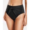 imageHolipick Women Bathing Suit Bottoms  High Waisted Bikini Bottoms Full Coverage Tummy Control Swim BottomBlack Tie