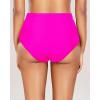 imageHolipick Women Bathing Suit Bottoms  High Waisted Bikini Bottoms Full Coverage Tummy Control Swim BottomHot Pink
