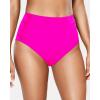 imageHolipick Women Bathing Suit Bottoms  High Waisted Bikini Bottoms Full Coverage Tummy Control Swim BottomHot Pink