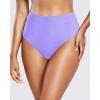 imageHolipick Women Bathing Suit Bottoms  High Waisted Bikini Bottoms Full Coverage Tummy Control Swim BottomLavender