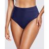 imageHolipick Women Bathing Suit Bottoms  High Waisted Bikini Bottoms Full Coverage Tummy Control Swim BottomNavy Blue 1