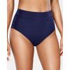 imageHolipick Women Bathing Suit Bottoms  High Waisted Bikini Bottoms Full Coverage Tummy Control Swim BottomNavy Blue 1