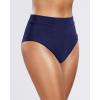imageHolipick Women Bathing Suit Bottoms  High Waisted Bikini Bottoms Full Coverage Tummy Control Swim BottomNavy Blue 1