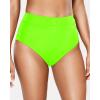 imageHolipick Women Bathing Suit Bottoms  High Waisted Bikini Bottoms Full Coverage Tummy Control Swim BottomNeon Green