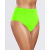 imageHolipick Women Bathing Suit Bottoms  High Waisted Bikini Bottoms Full Coverage Tummy Control Swim BottomNeon Green