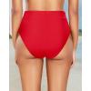 imageHolipick Women Bathing Suit Bottoms  High Waisted Bikini Bottoms Full Coverage Tummy Control Swim BottomRed