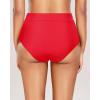 imageHolipick Women Bathing Suit Bottoms  High Waisted Bikini Bottoms Full Coverage Tummy Control Swim BottomRed