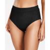 imageHolipick Women Bathing Suit Bottoms  High Waisted Bikini Bottoms Full Coverage Tummy Control Swim BottomSolid Black
