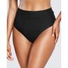 imageHolipick Women Bathing Suit Bottoms  High Waisted Bikini Bottoms Full Coverage Tummy Control Swim BottomSolid Black